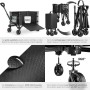 Tectake Bollerwagen Smartrider Faltbar Kunststoffräder Mit Profil 47 x 83 x 90 cm Schwarz_5