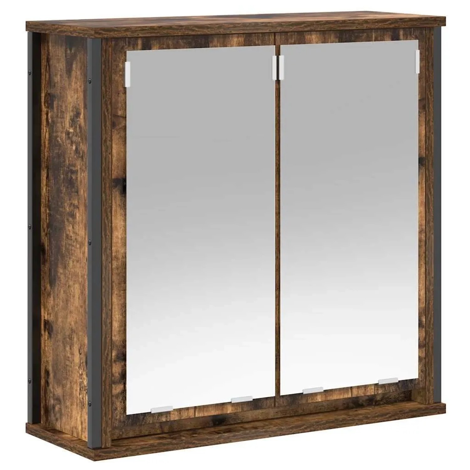 vidaXL Bad-Wandschrank mit Spiegel Räuchereiche 60x21x60 cm 861899