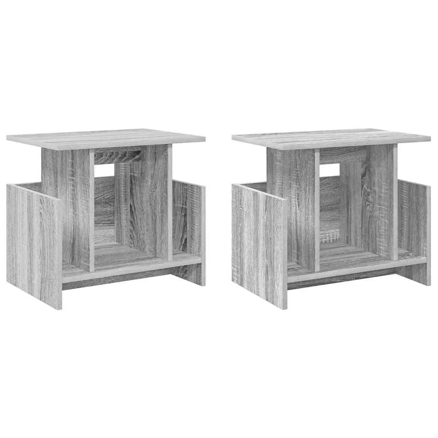 vidaXL TV-Ständer 2 Stk Graues Sonoma 50 x 35 x 45 cm Holzwerkstoff 891011