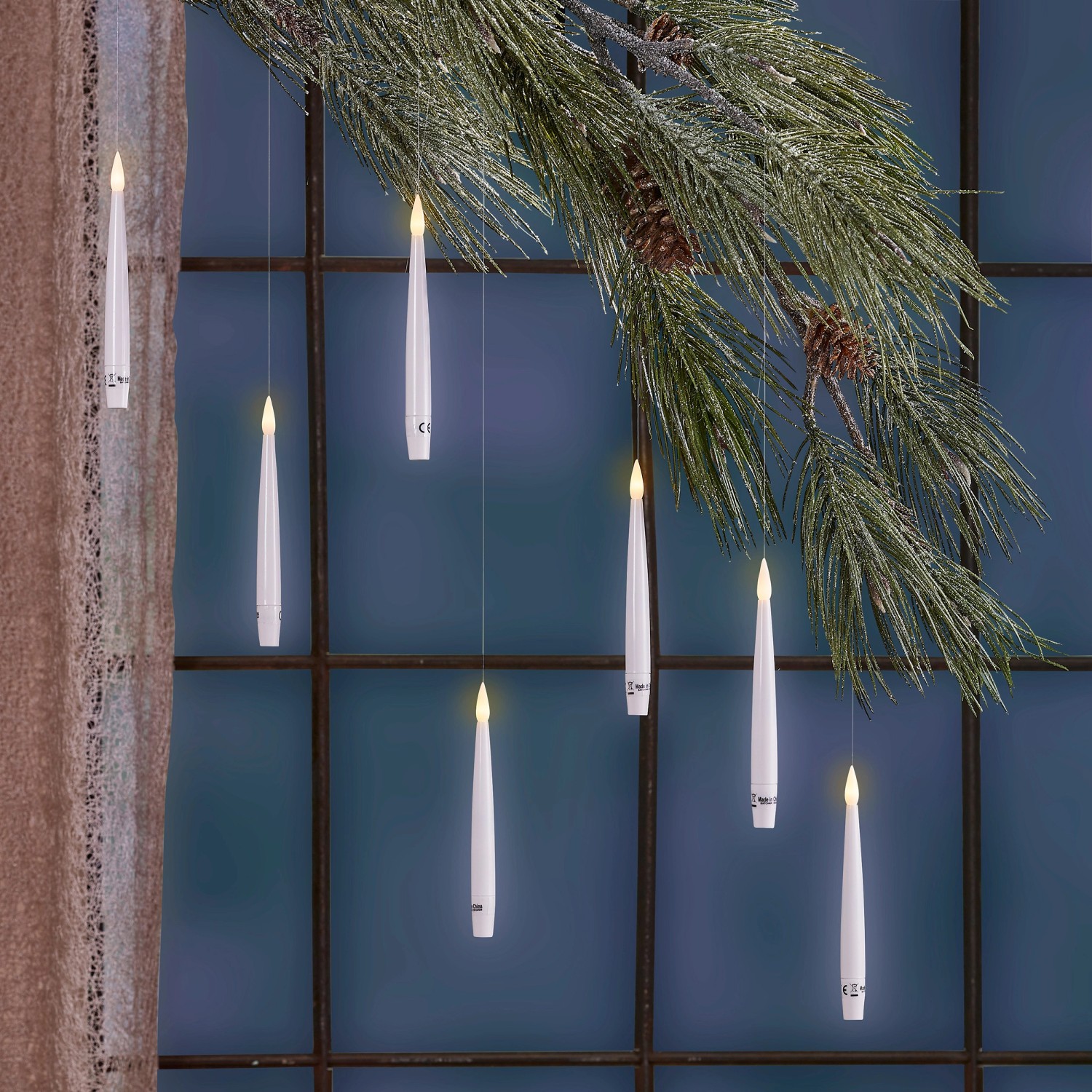 Mica Decorations LED-Kerzen Schwebende 15,5 cm x Ø 1,5 cm Weiß_4