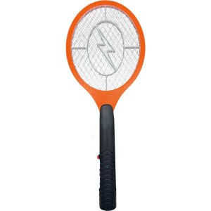 Orange elektrische Fliegenklatsche zur Insektenabwehr im Haus & Garten.