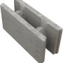 Grauer Schalungsstein (50x25x24 cm) für Mauern, Stützwände und Fundamente.