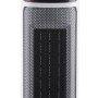 Weißer TroniTechnik Turmheizer mit Flammeneffekt, 2000W, Keramik Heizgerät.