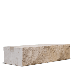 Galamio Sandstein Randstein, 40x20x10 cm, gesägt und gebrochen, für Gartenwege und Beeteinfassungen.