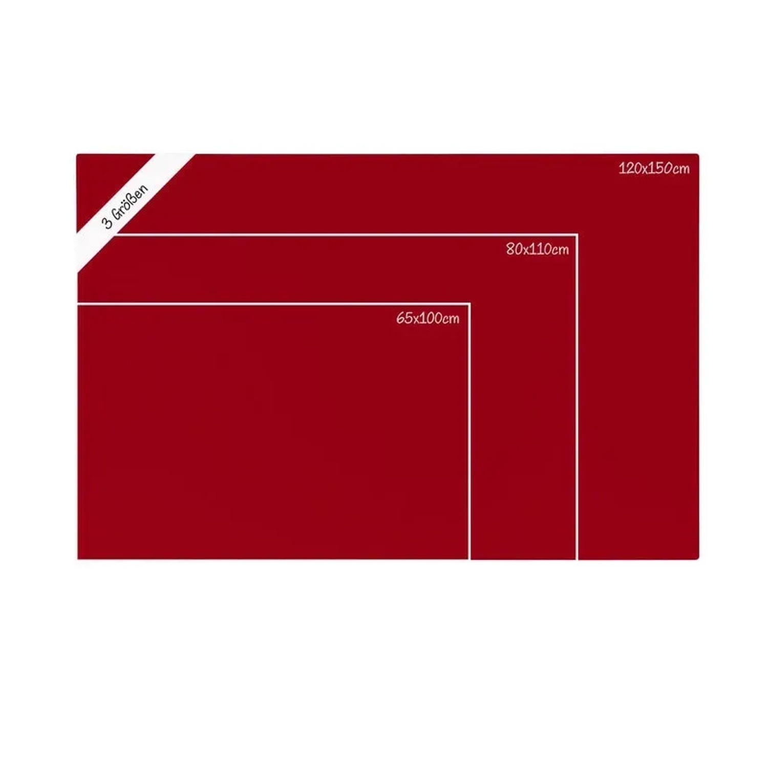 KARAT Magnetisches Glas Whiteboard in Rot, verschiedene Größen als Dekoartikel.