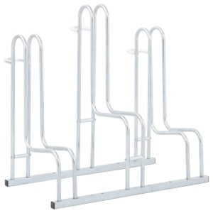 vidaXL Fahrradständer für 3 Fahrräder Freistehend Verzinkter Stahl 4005569