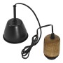 PR Home Estrid Pendelleuchte mit schwarzem Schirm und Holzelement.