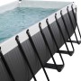 Exit Black Leather Pool, 540x250x122 cm, mit Stahlrahmen und Sandfilterpumpe.