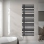 Elektrischer Badheizkörper ECD Germany Iron EM, 600x1600mm, Anthrazit. Heizkörper mit Heizstab im Badezimmer.