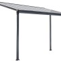 Home Deluxe Terrassenüberdachung Solis Alu, anthrazitfarben, mit Polycarbonat Hohlkammerplatten.