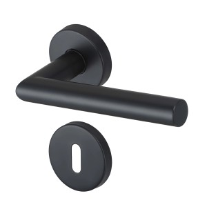 MeinTürgriff Drückergarnitur Toulouse Schwarz Türdrücker Edelstahl Türgriff BB
