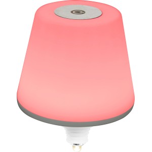 REV Ritter LED Flaschenleuchte Lamprusco mit RGBW, rot leuchtend. Dekoleuchte für Flaschen.