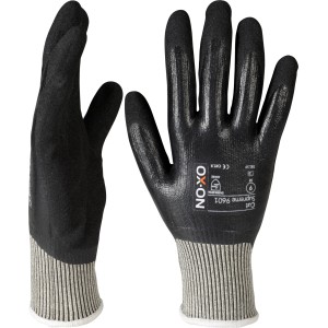 OX-ON Cut Supreme 9601 Arbeitshandschuhe, Level E, schwarz, Gr. 7. Schnittschutz für sicheres Arbeiten.