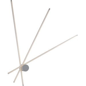 Weiße, 3-flammige Luce Design Deckenleuchte Shanghai mit fächerartigem Design, 100x92cm.