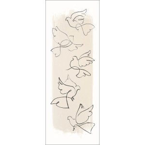 Pro Art Bild Canvas-Art Feel Free, 80x30 cm, mit stilisierter Vogel-Silhouette auf Leinwand.