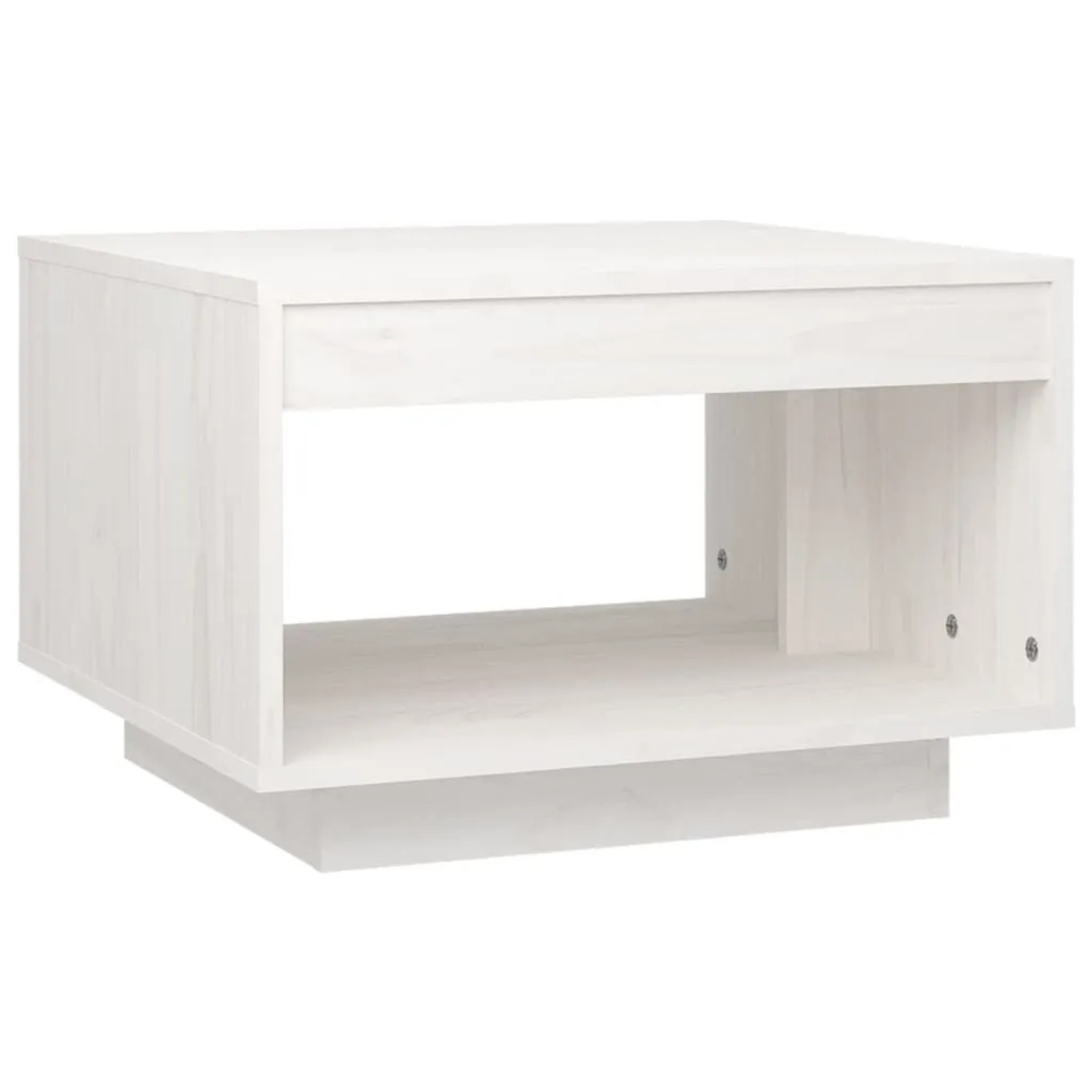 vidaXL Couchtisch Weiß 50x50x33,5 cm Massivholz Kiefer 808504