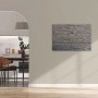 Bricoflor Leinwandbild Steinwand in Grau, 120x80 cm, für Wohnzimmer & Küche.