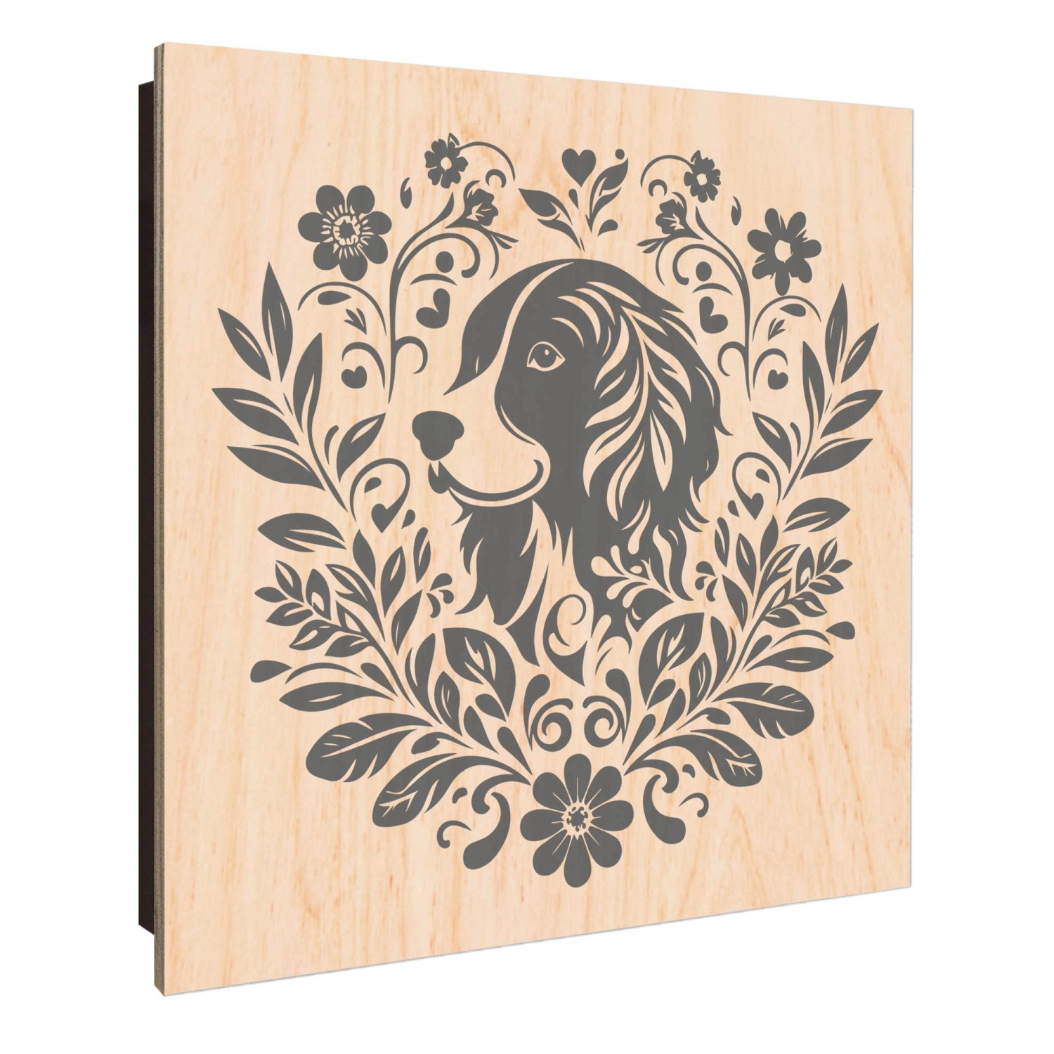 Banjado Schlüsselkasten Holz 30x30cm Schwarz Scharnier Rechts 50 Haken Desi günstig online kaufen