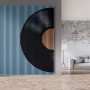 FN Acustico Akustikplatte mit Schallplattendekor, blau-schwarz, für verbesserte Raumakustik.