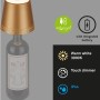 Brilo Akku-Flaschenlicht Flaska Gold-Matt auf Flasche, warmweiß, dimmbar, für stimmungsvolle Deko.