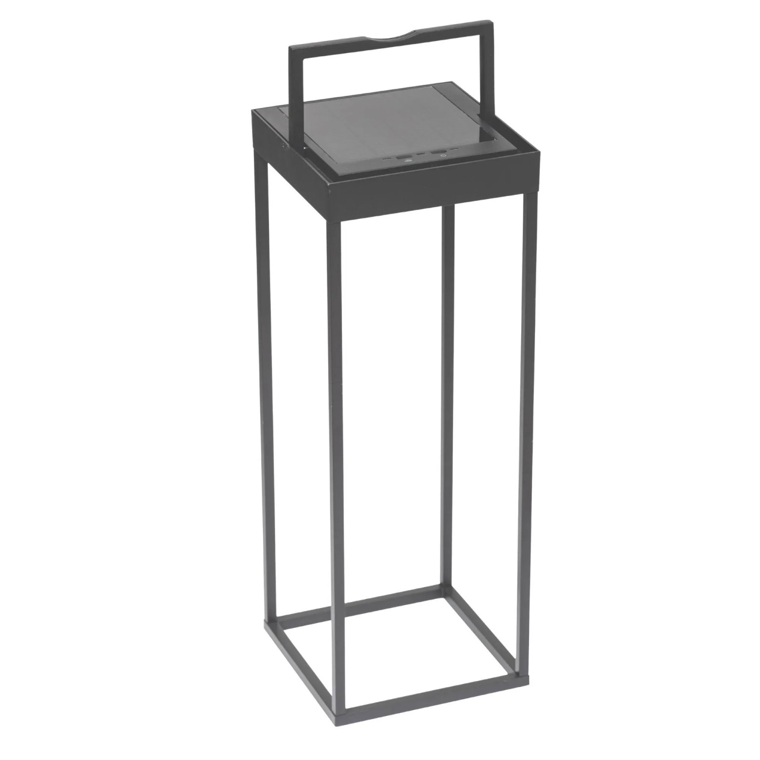 Kettler LED Laterne Eckig Offen XL 50 Cm Dunkelgrau