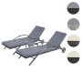 MCW Sonnenliege E27 2er-Set Schwarz Kissen Dunkelgrau_9