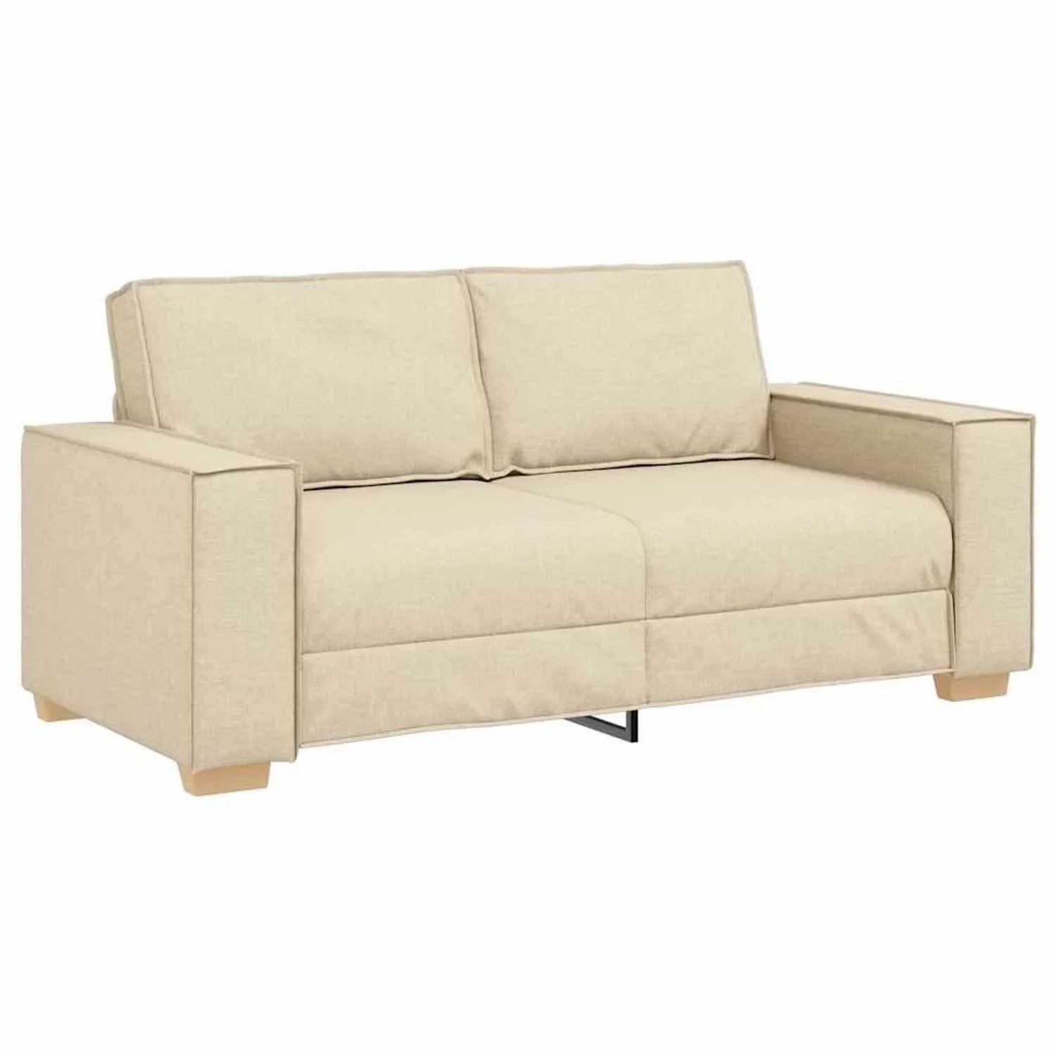 vidaXL 2-Sitzer Sofa Creme 180x78x84 cm Stoff 4104987