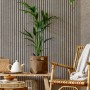 Grosfillex Wandpaneel Linio Ceppo di Gre in Betonoptik, 3D-Design, als Wandverkleidung im Wohnraum.