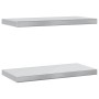 vidaXL Wandregale 2 Stk 50x23,5x3 cm Silbern Edelstahl 30286