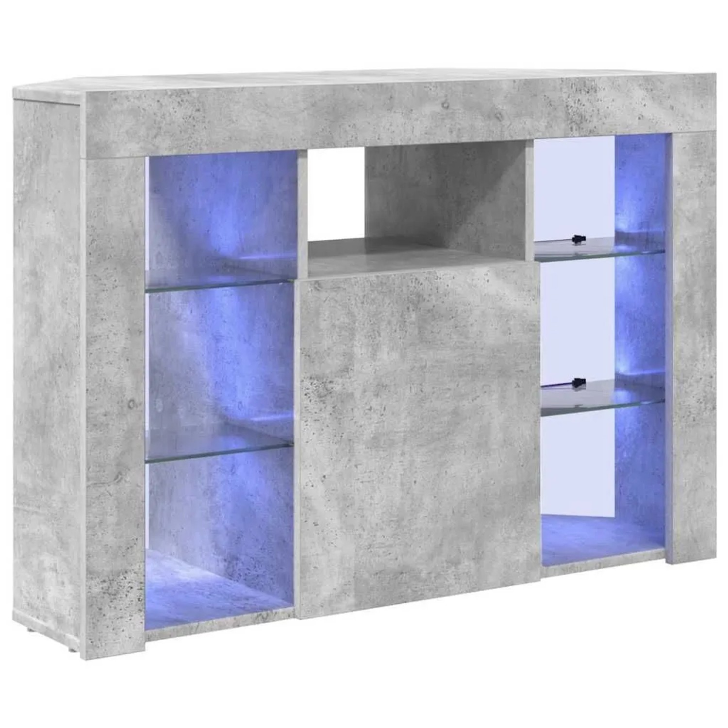 vidaXL Eck-LED-TV-Schrank Beton Grau 100x40x68cm Holzwerkstoff 889788 günstig online kaufen