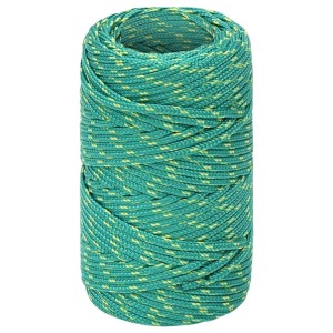 vidaXL Bootsseil Grün 2 mm 500 m Polypropylen 152692