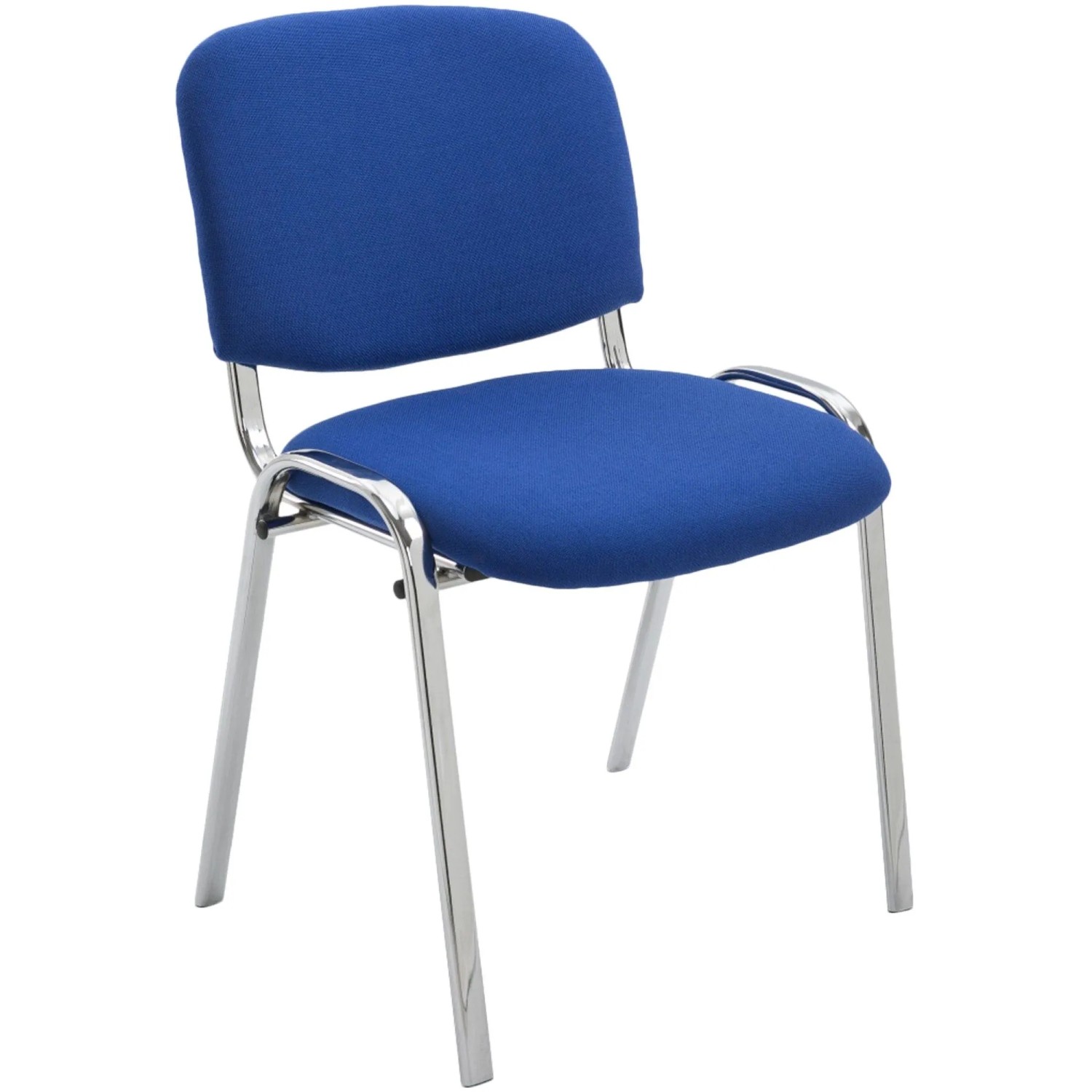 DELUKE Besucherstuhl ZAGREB Stoff Blau 54x48x79cm Konferenzstuhl Wartezimmerstuhl Bürostuhl
