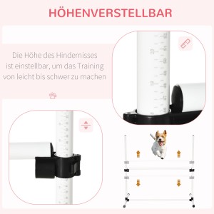 PawHut Agility Hürdenset, höhenverstellbar für Hunde-Training.