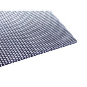 Transparente T&J Mini-Polycarbonatplatte (2500x1050x10 mm) für Kunststoffbedachung.