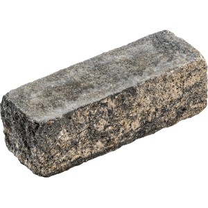 Diephaus Mauerstein Maximo Kina, weiß-schwarz, 37,5x12,5x12,5 cm. Ideal für Mauern und Palisaden.