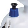 Detailaufnahme: LUX Drucksprüher Classic 3 l mit blauem Verschluss und schwarzer Düse.