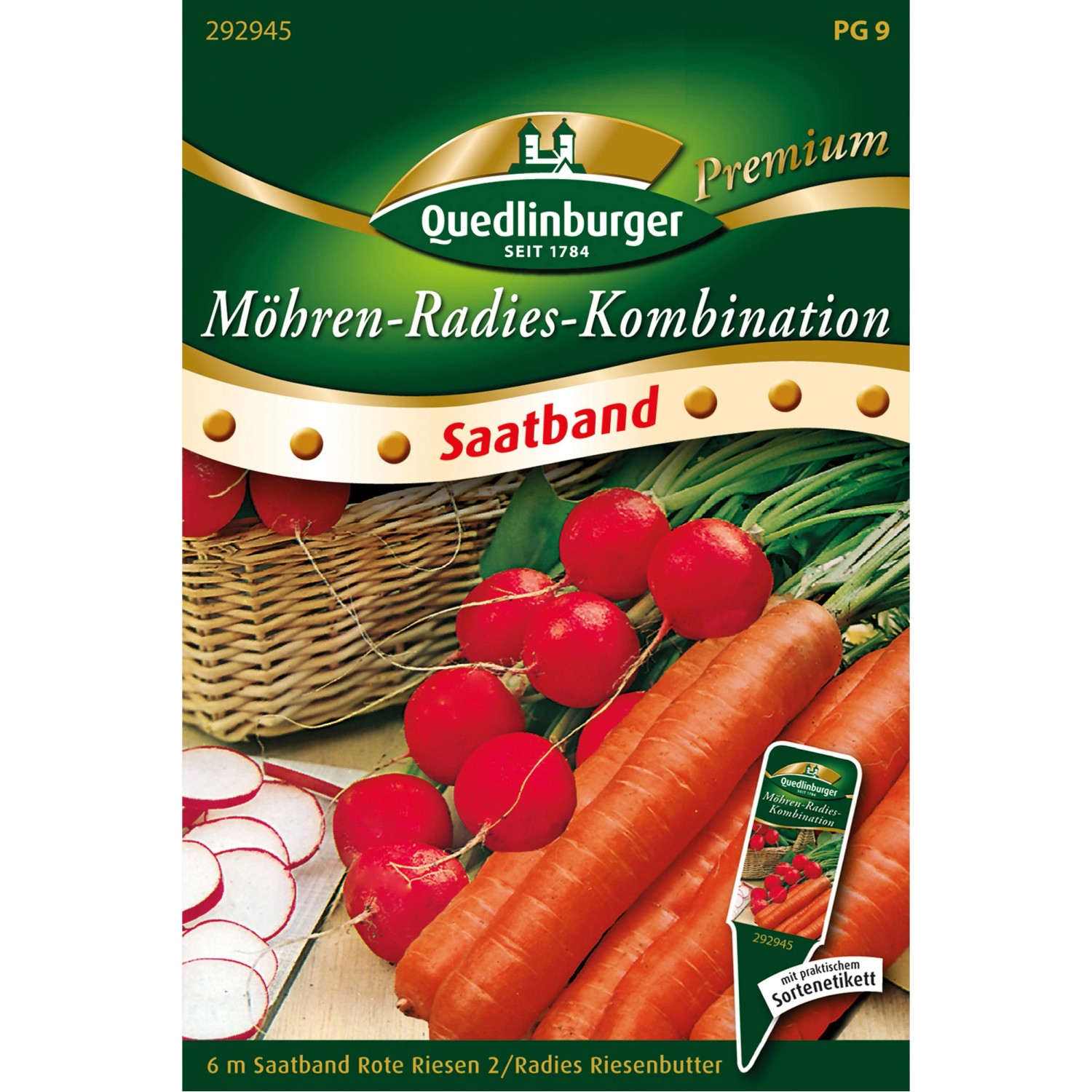 Quedlinburger Möhren-Radies Kombination Saatband günstig online kaufen