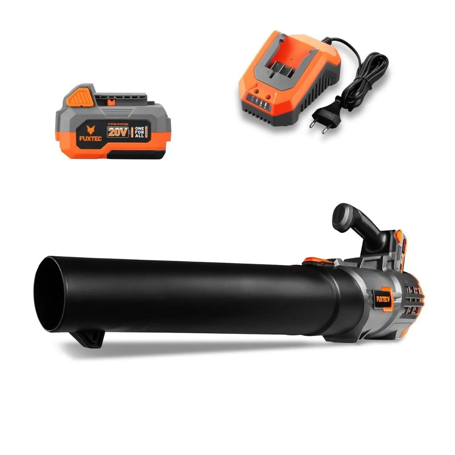 FUXTEC 20V Akku Laubbläser FX-E1LB20 mit Schnellladegerät