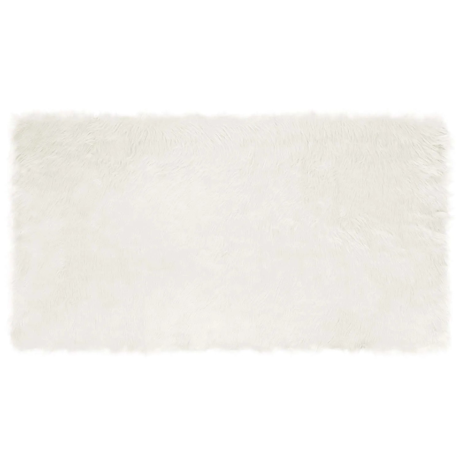 vidaXL Kunstschaffell Teppich Tafalla Weiß 60 x 110 cm Polyester 42021455 günstig online kaufen