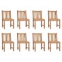 vidaXL Gartenstühle 8 Stk mit Kissen Massivholz Teak 3073153_2