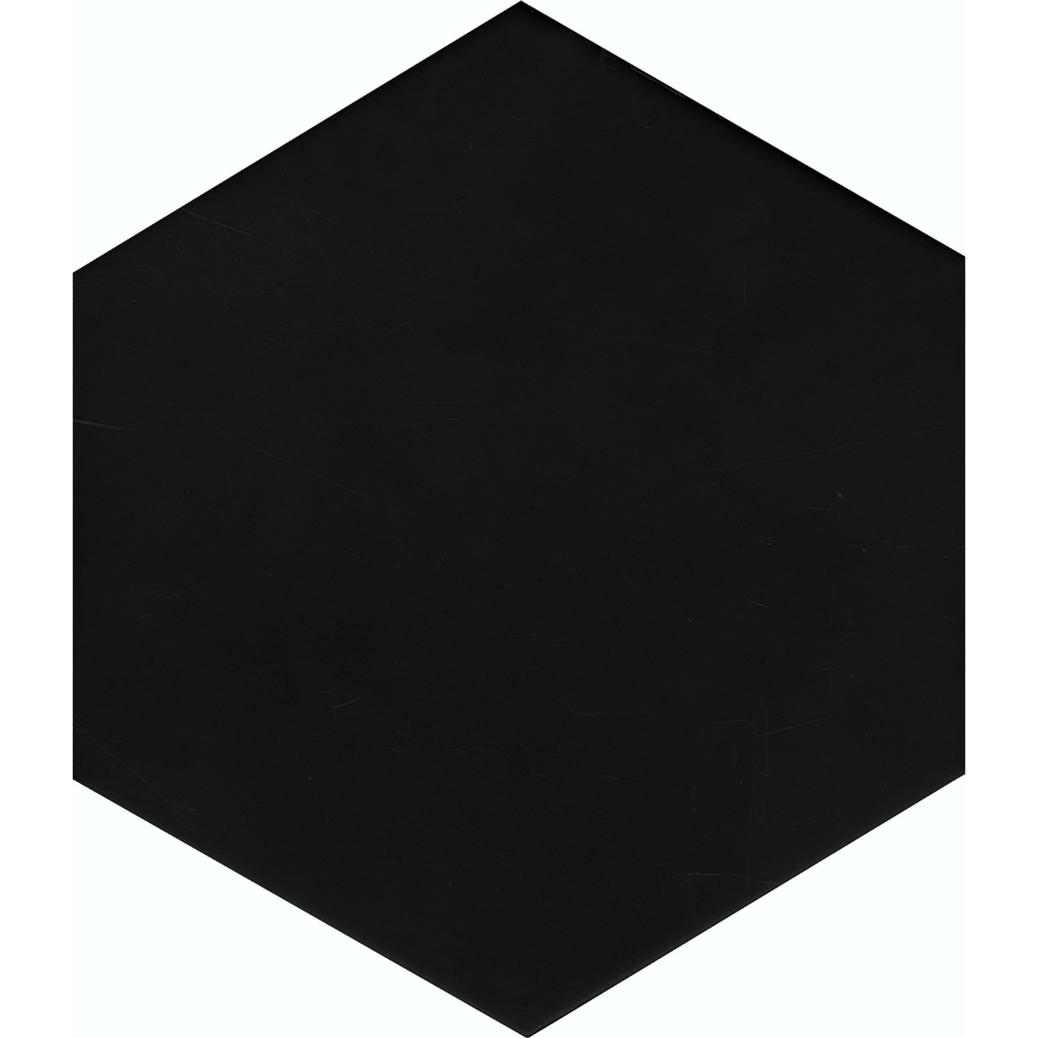 Feinsteinzeug Hexagon Solid Black Glasiert Matt 21,5 x 25 x 0,9 cm