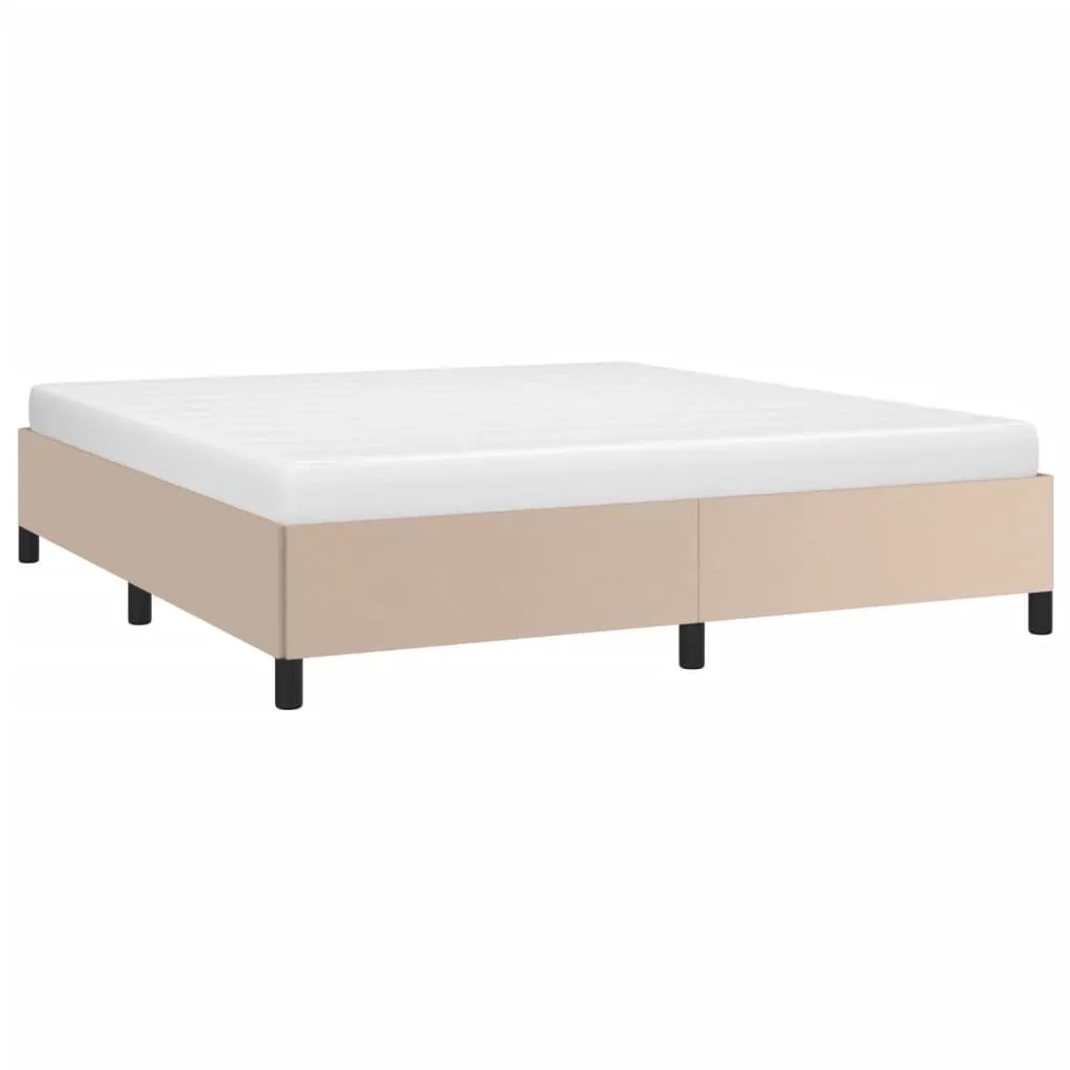 vidaXL Bettgestell Cappuccino-Braun 180x200 cm Kunstleder 347268