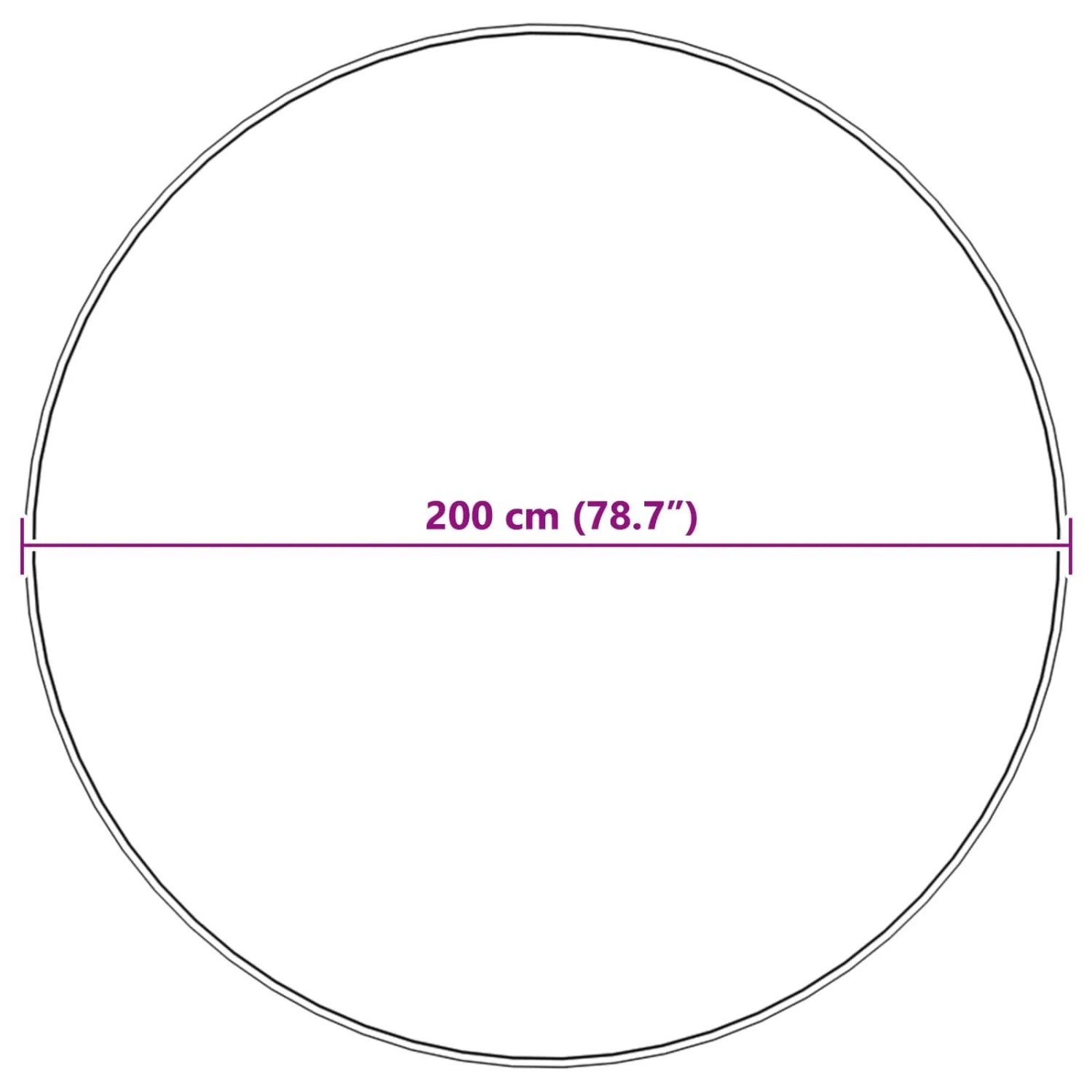 Runder, beiger vidaXL Kunstschaffell Teppich Tafalla, Ø 200cm, aus Polyester.