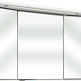 Pelipal Spiegelschrank Trentino, 105 cm breit, weiß glänzend mit drei Spiegeltüren und Beleuchtung.