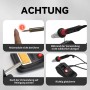 Sicherheitshinweise für CCLIFE Lötstation: Umgang mit heißem Lötkolben, korrekte Ablage und Reinigung der Lötspitze.