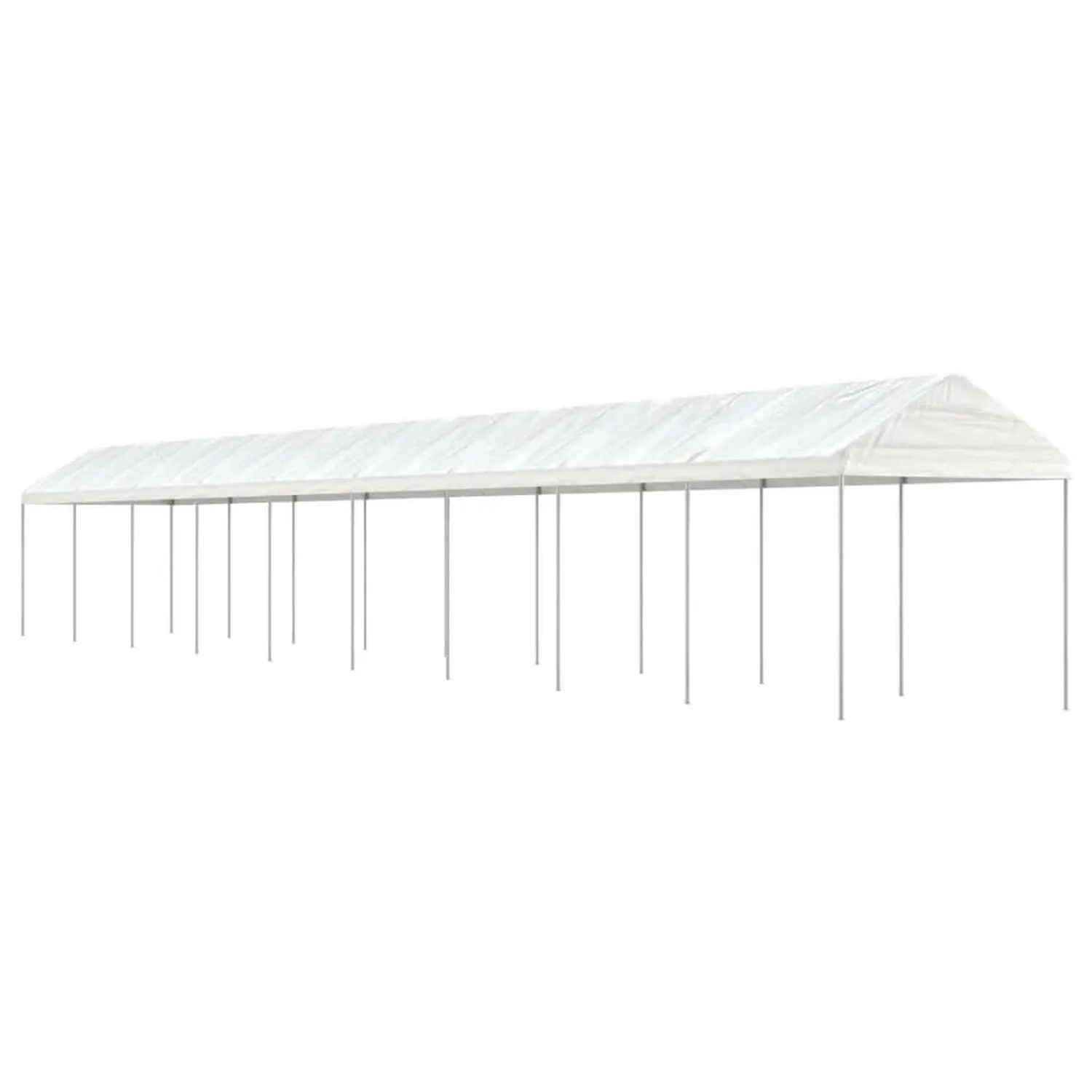 vidaXL Pavillon mit Dach Weiß 20,07x2,28x2,69 m Polyethylen 3155509