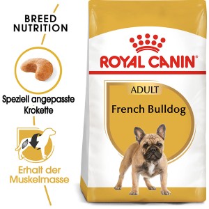 Royal Canin French Bulldog Adult Trockenfutter für Französische Bulldoggen, 3kg Packung.