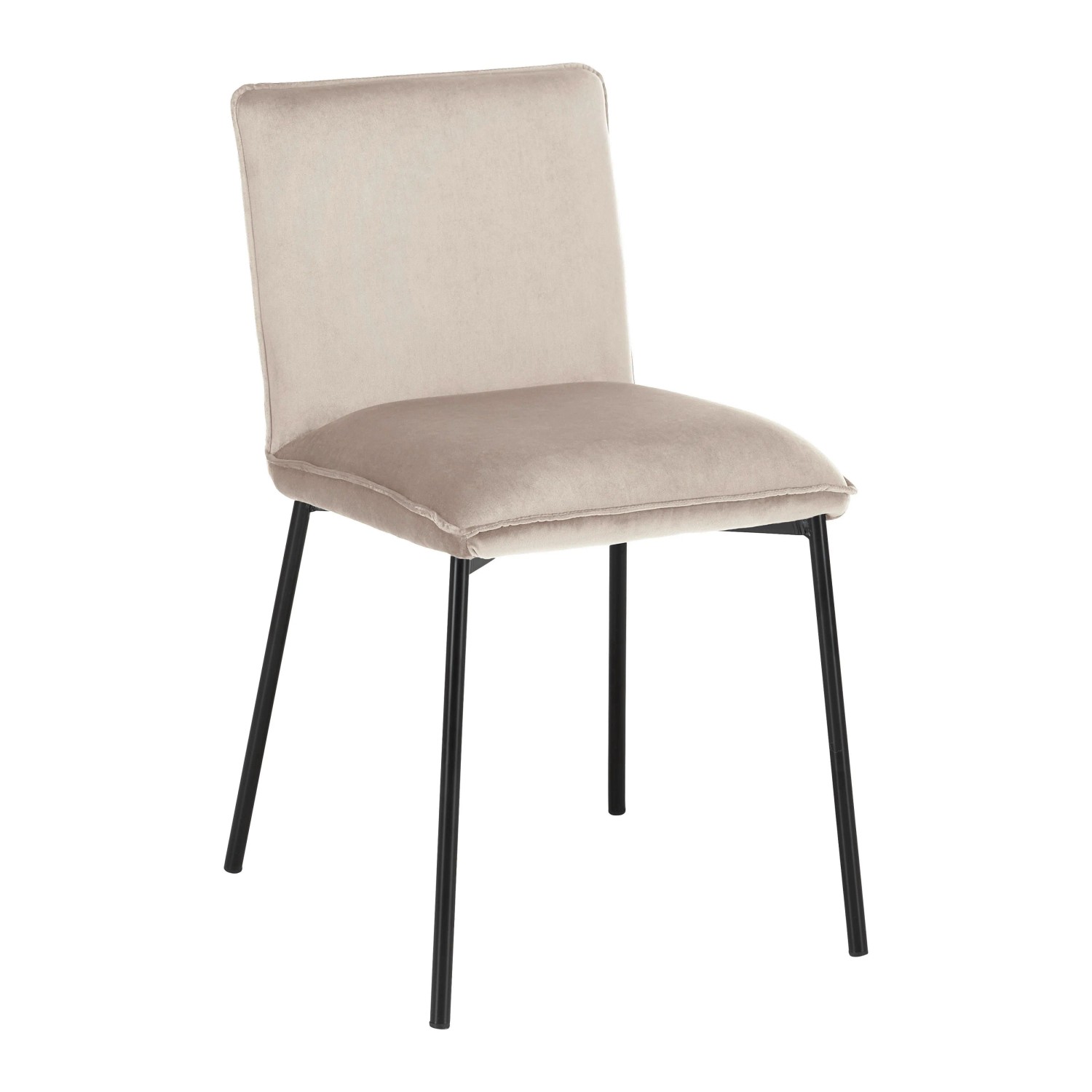 Bessagi Home Stuhl Darla Beige Velours Gepolstert