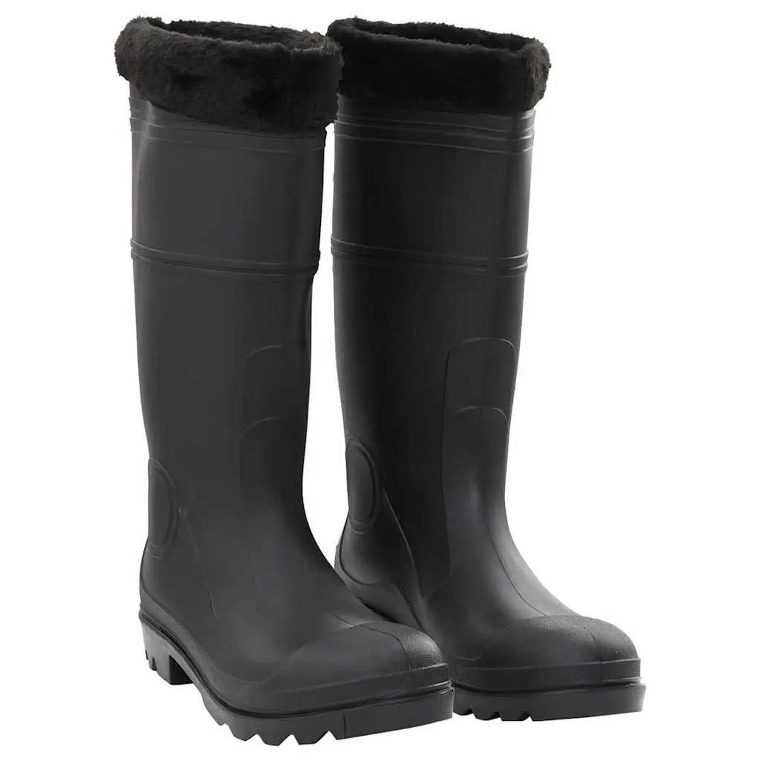 vidaXL Gummistiefel mit Herausnehmbarem Innenfutter Schwarz Größe 45 PVC 137603