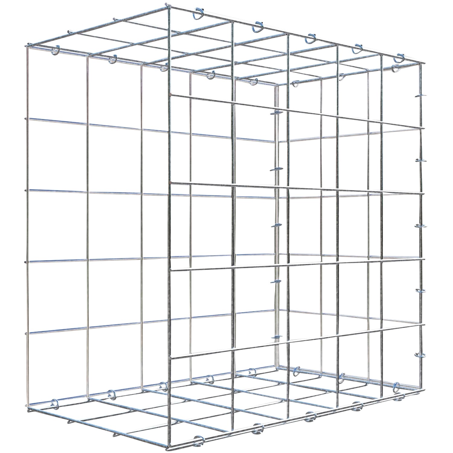 Gabiona C-Ring-Gabione-Anbaukorb Typ 2 50 x 50 x 30 cm Maschenw 10 x 10 cm